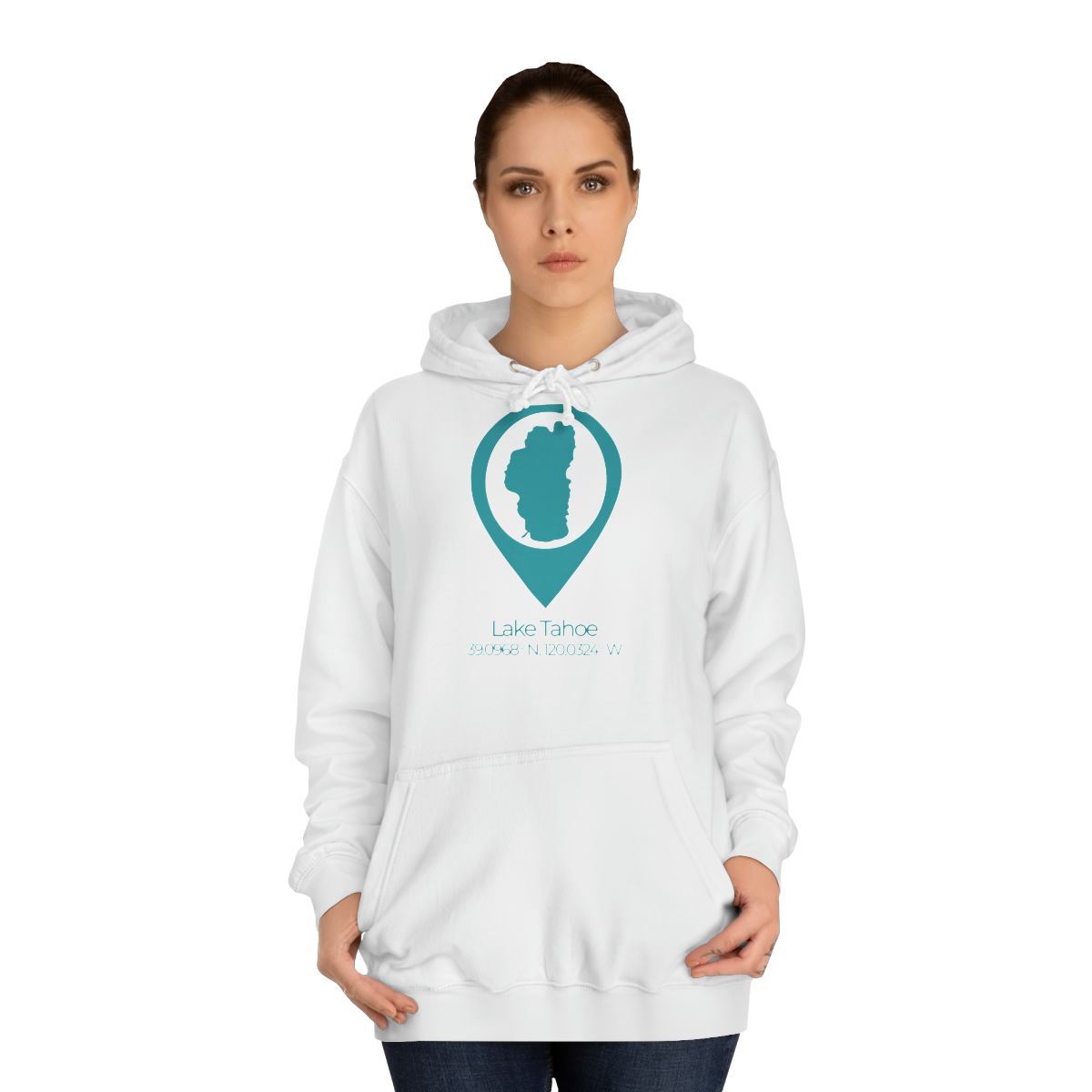 Lake Tahoe Location Pin Hoodie - Image 4