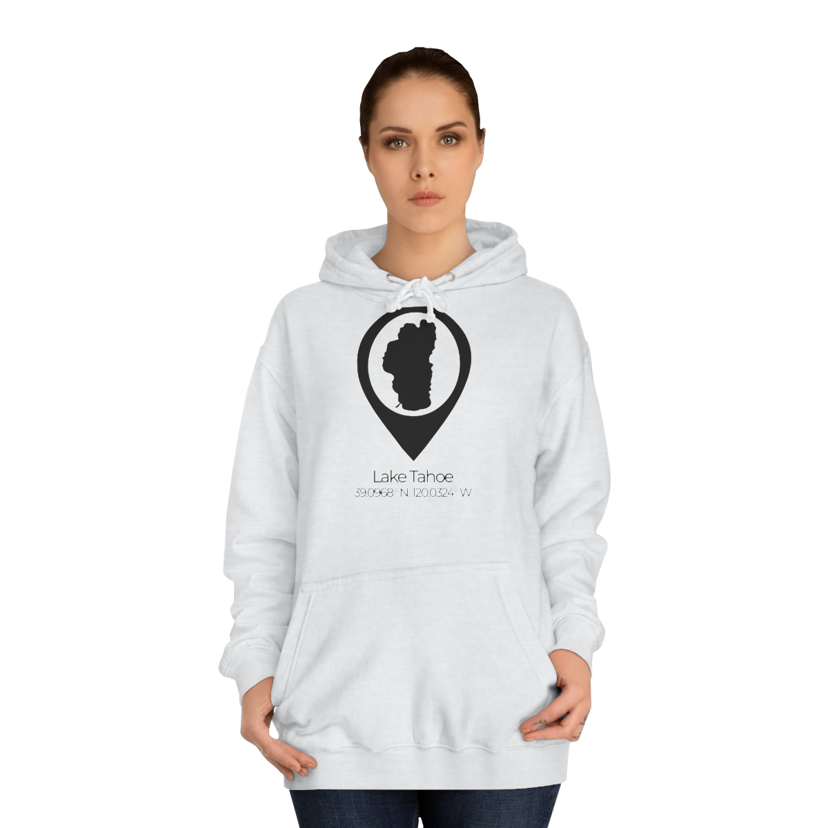 Lake Tahoe Location Pin Hoodie - Image 8