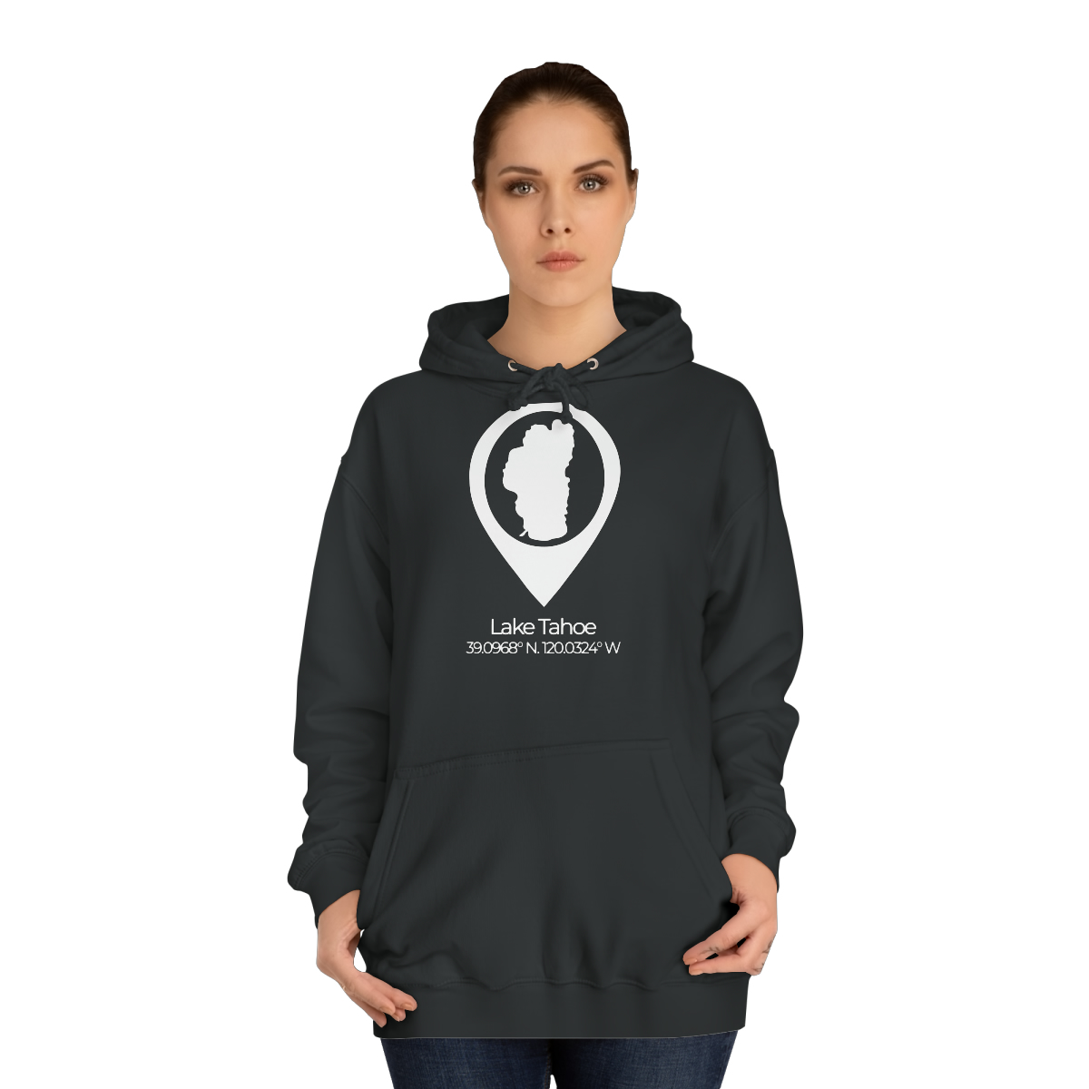 Lake Tahoe Location Pin Hoodie - Image 12