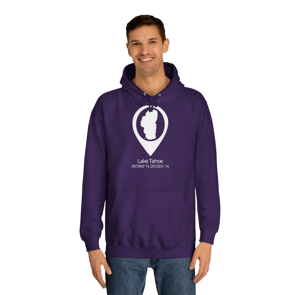 Lake Tahoe Location Pin Hoodie - Image 27