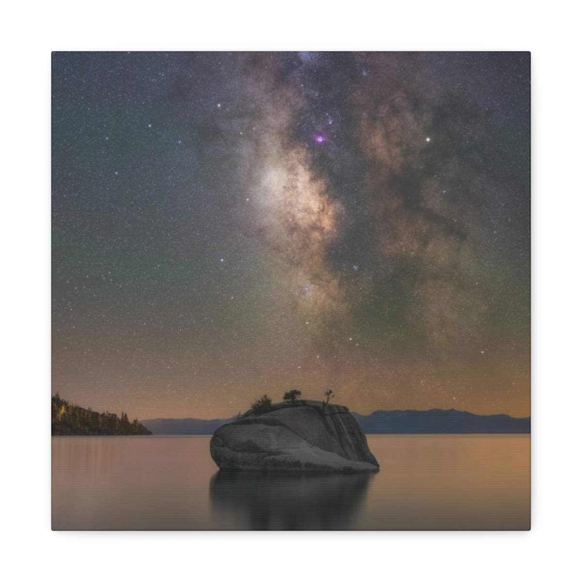Lake Tahoe Bonsai Rock Canvas Print - Image 64