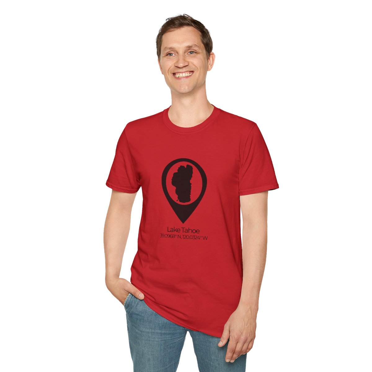 Lake Tahoe Location Pin T-shirt - Image 103