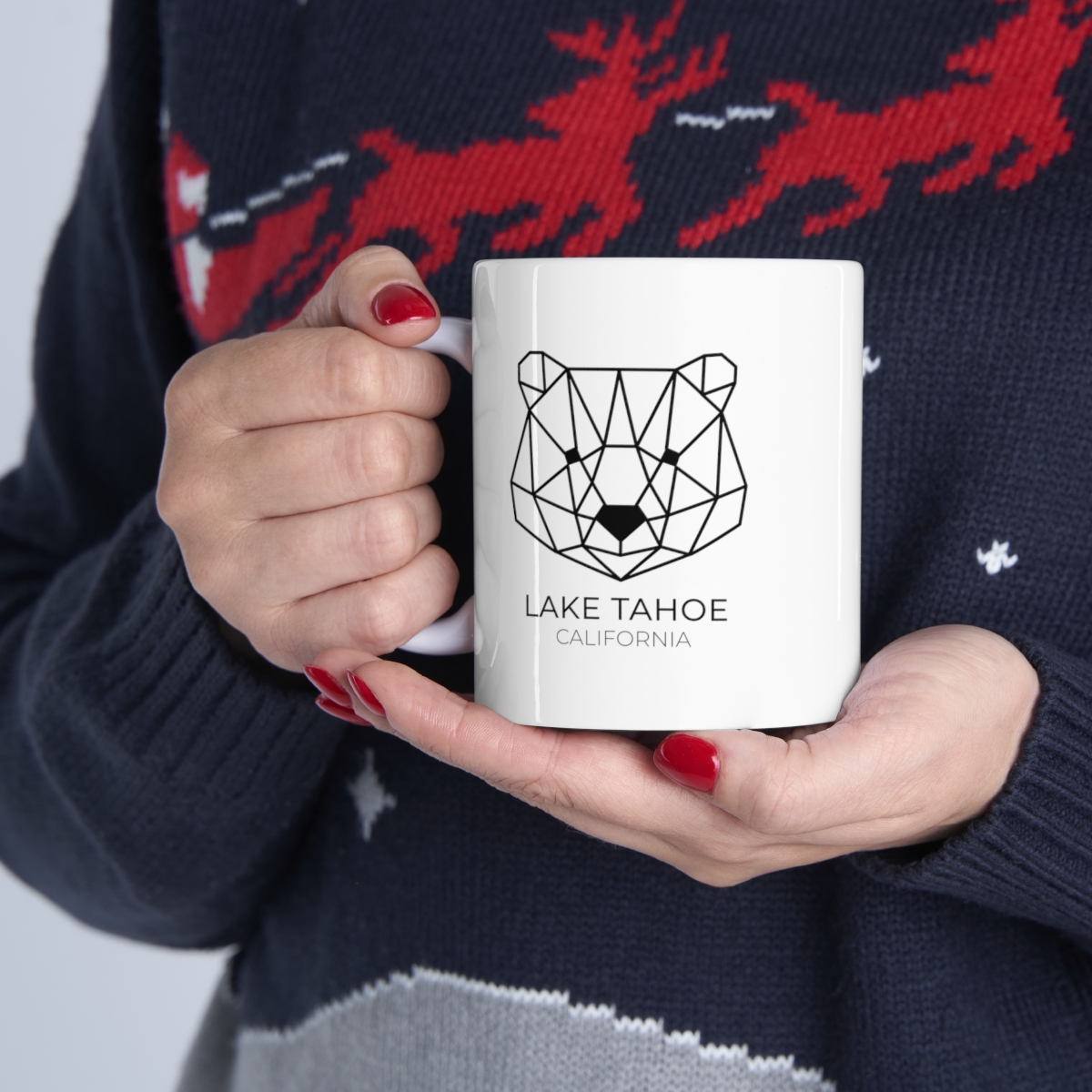 Lake Tahoe Geometric Bear Coffee Mug