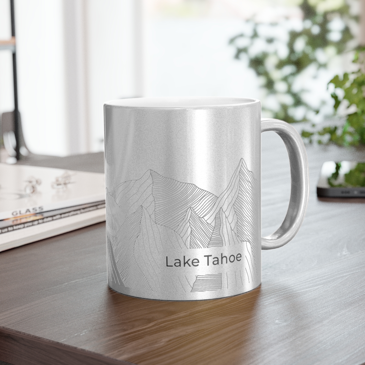 Lake Tahoe Mountains Metallic Mug - Image 5