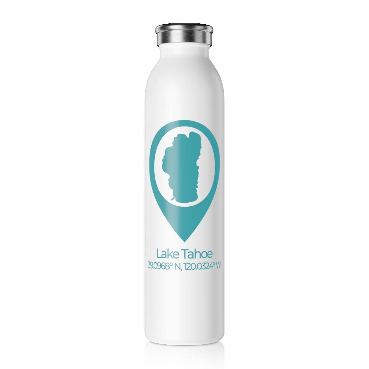 Lake Tahoe Location Pin Water Bottle