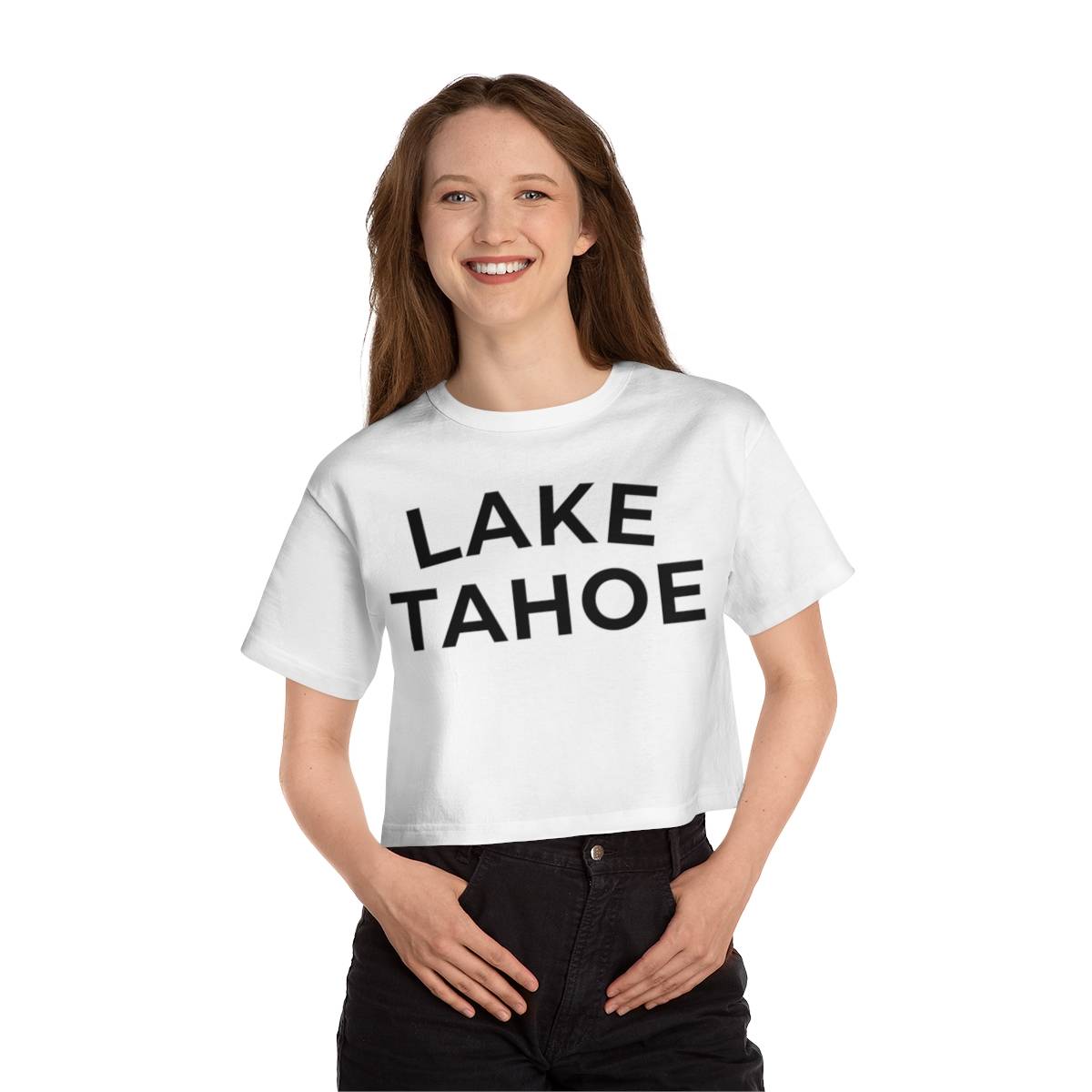 Women's Oversized Lake Tahoe Print Graphic Tee, Women's Tops