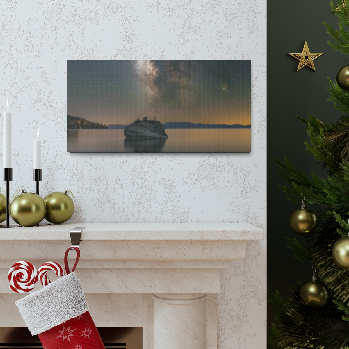 Lake Tahoe Bonsai Rock Canvas Print - Image 83