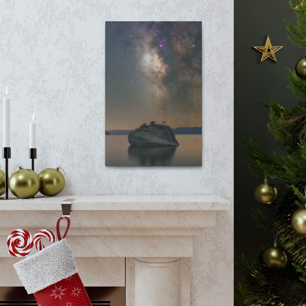 Lake Tahoe Bonsai Rock Canvas Print - Image 90