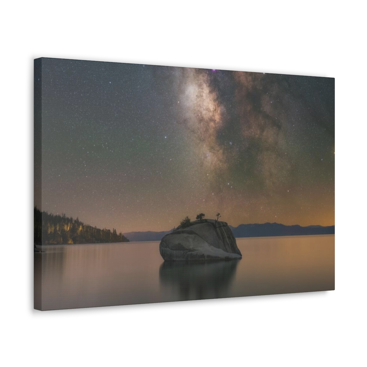 Lake Tahoe Bonsai Rock Canvas Print - Image 100