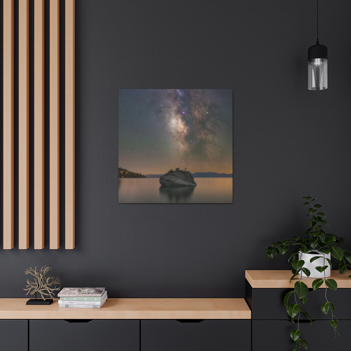 Lake Tahoe Bonsai Rock Canvas Print - Image 110