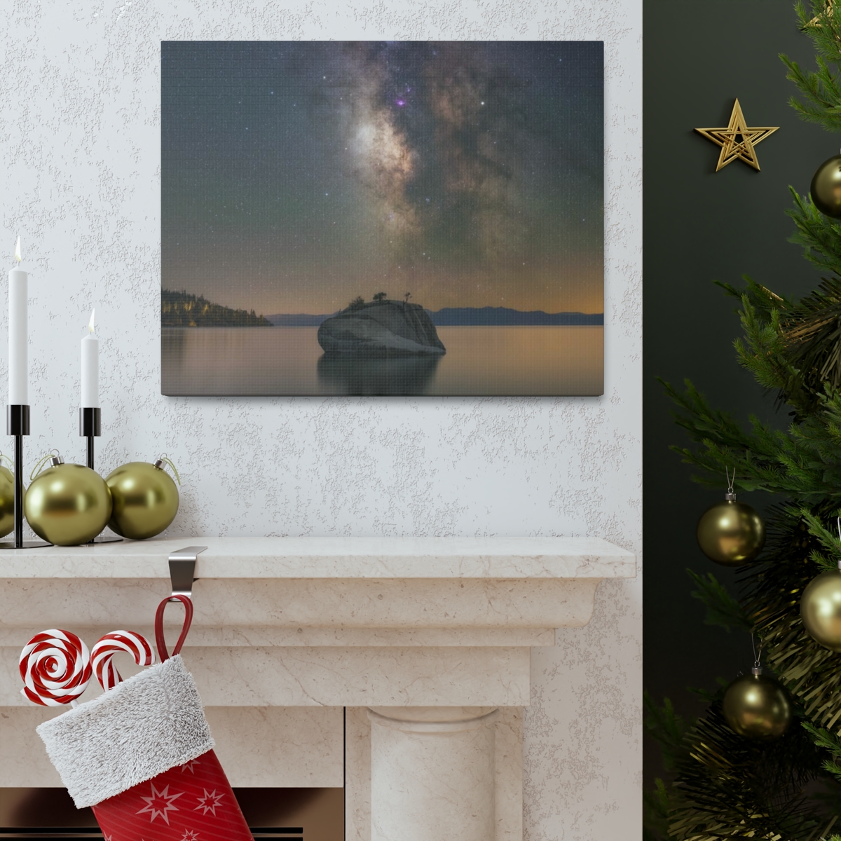 Lake Tahoe Bonsai Rock Canvas Print - Image 125