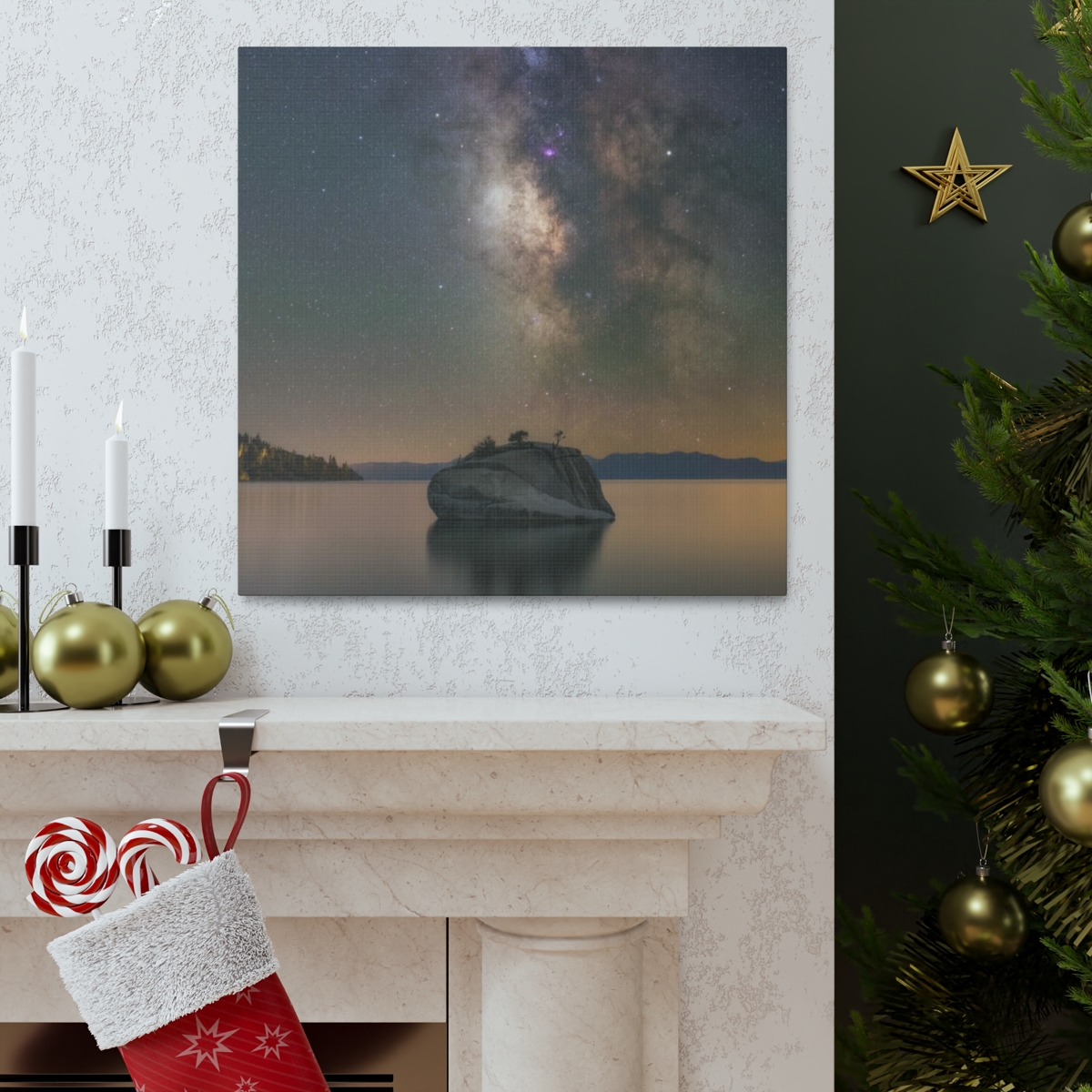 Lake Tahoe Bonsai Rock Canvas Print - Image 138