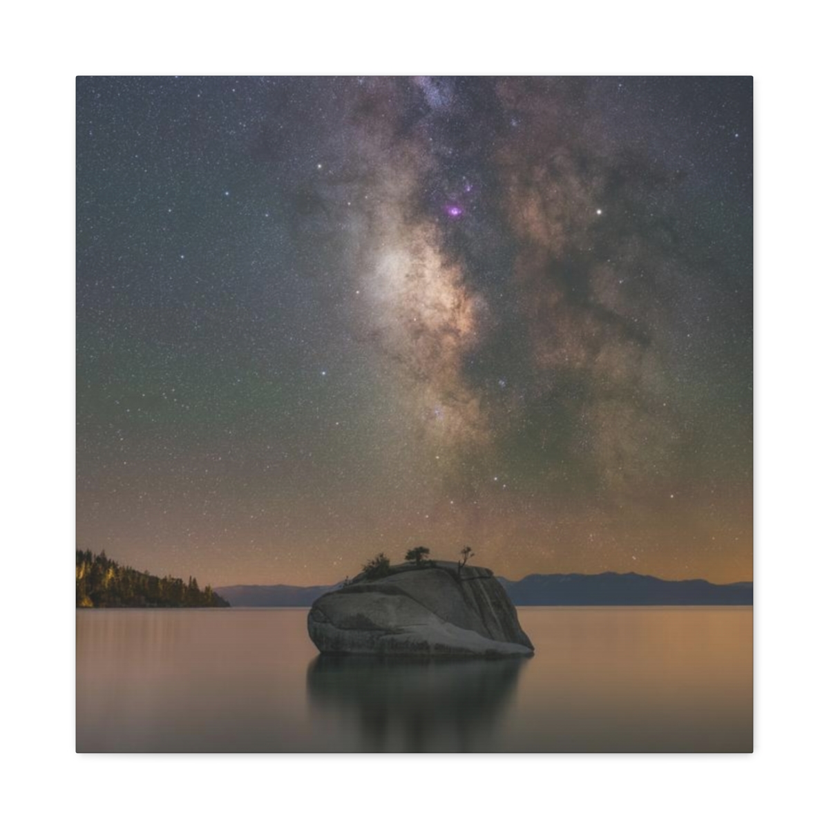 Lake Tahoe Bonsai Rock Canvas Print - Image 161