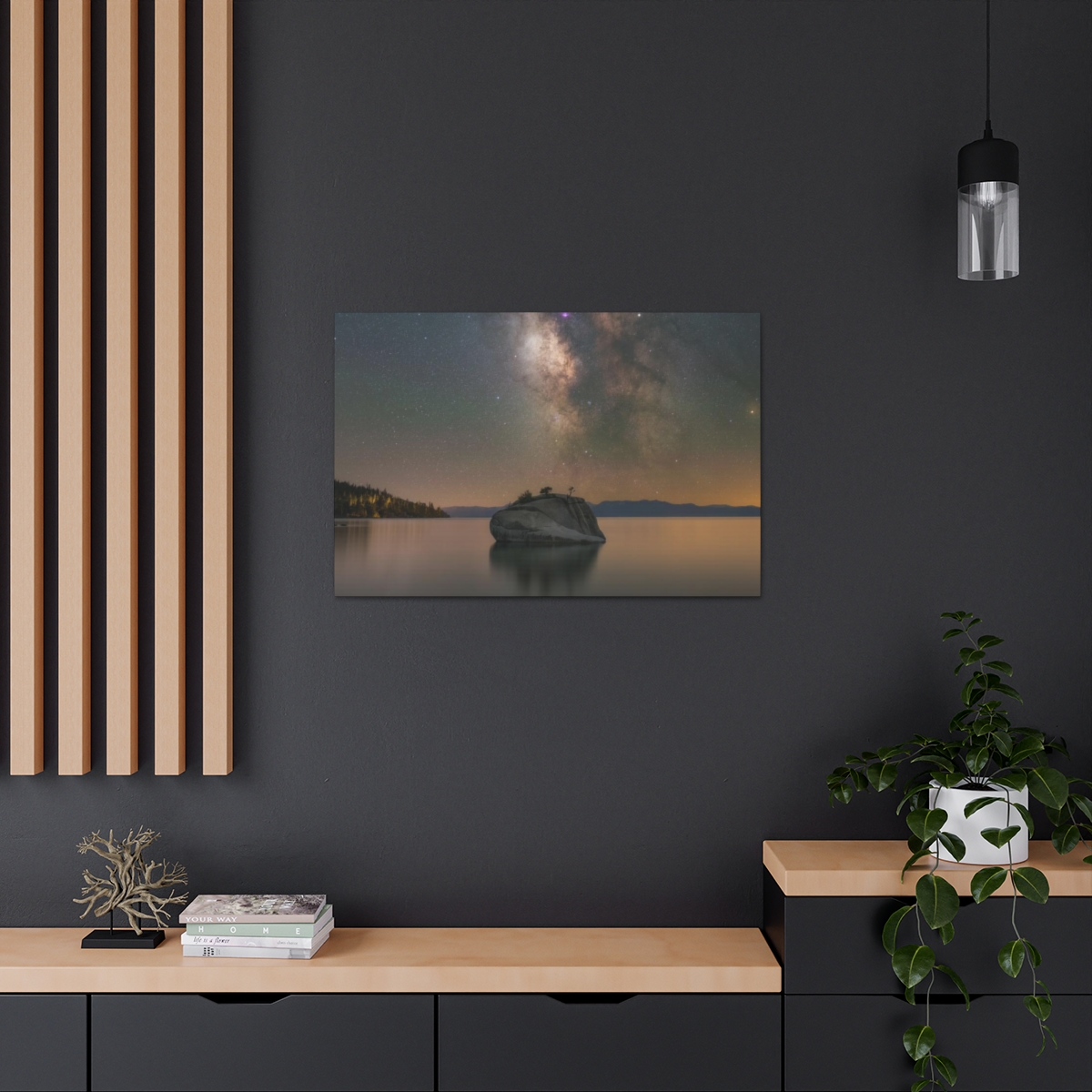 Lake Tahoe Bonsai Rock Canvas Print - Image 186