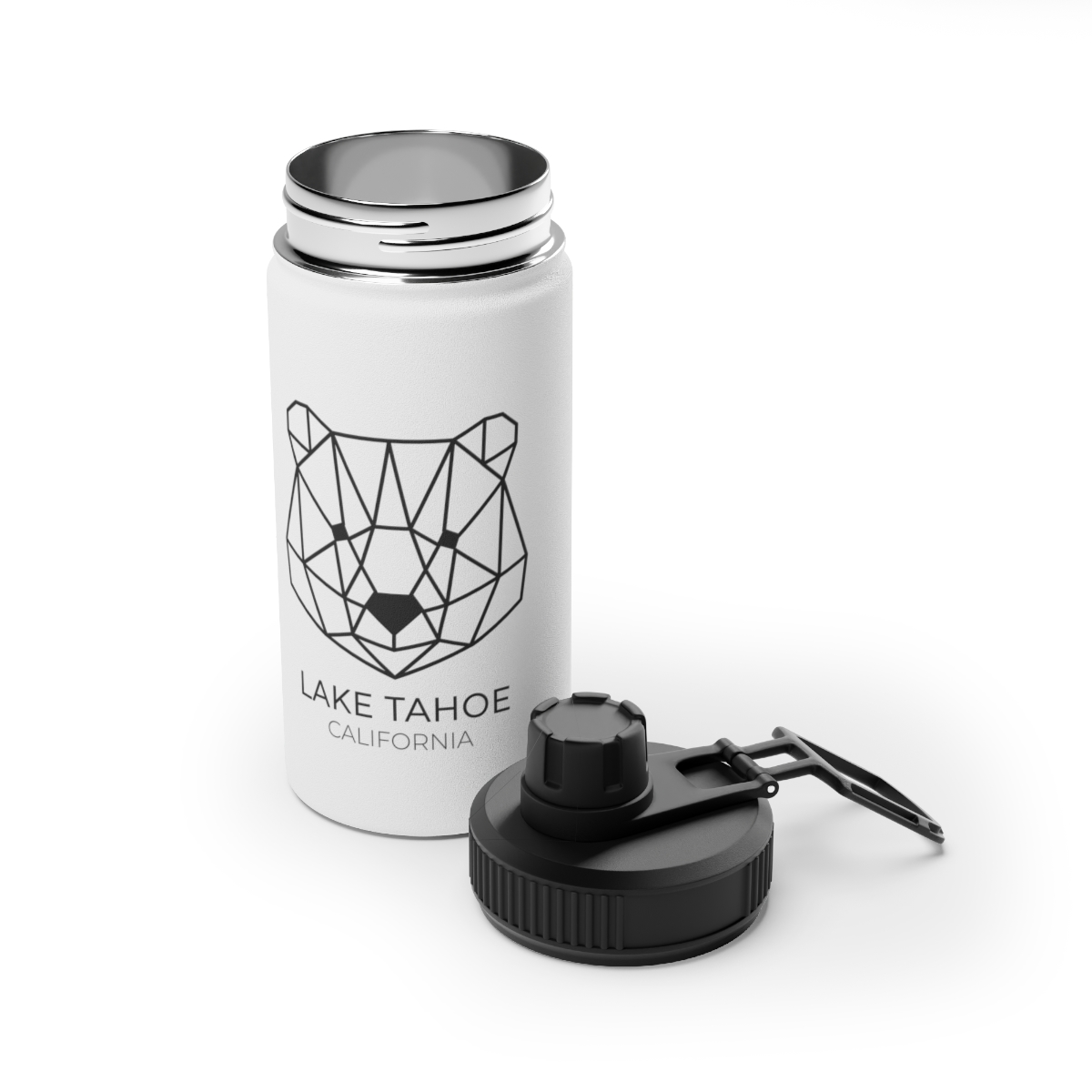 Lake Tahoe Geometric Bear Sports Water Bottle - Image 12