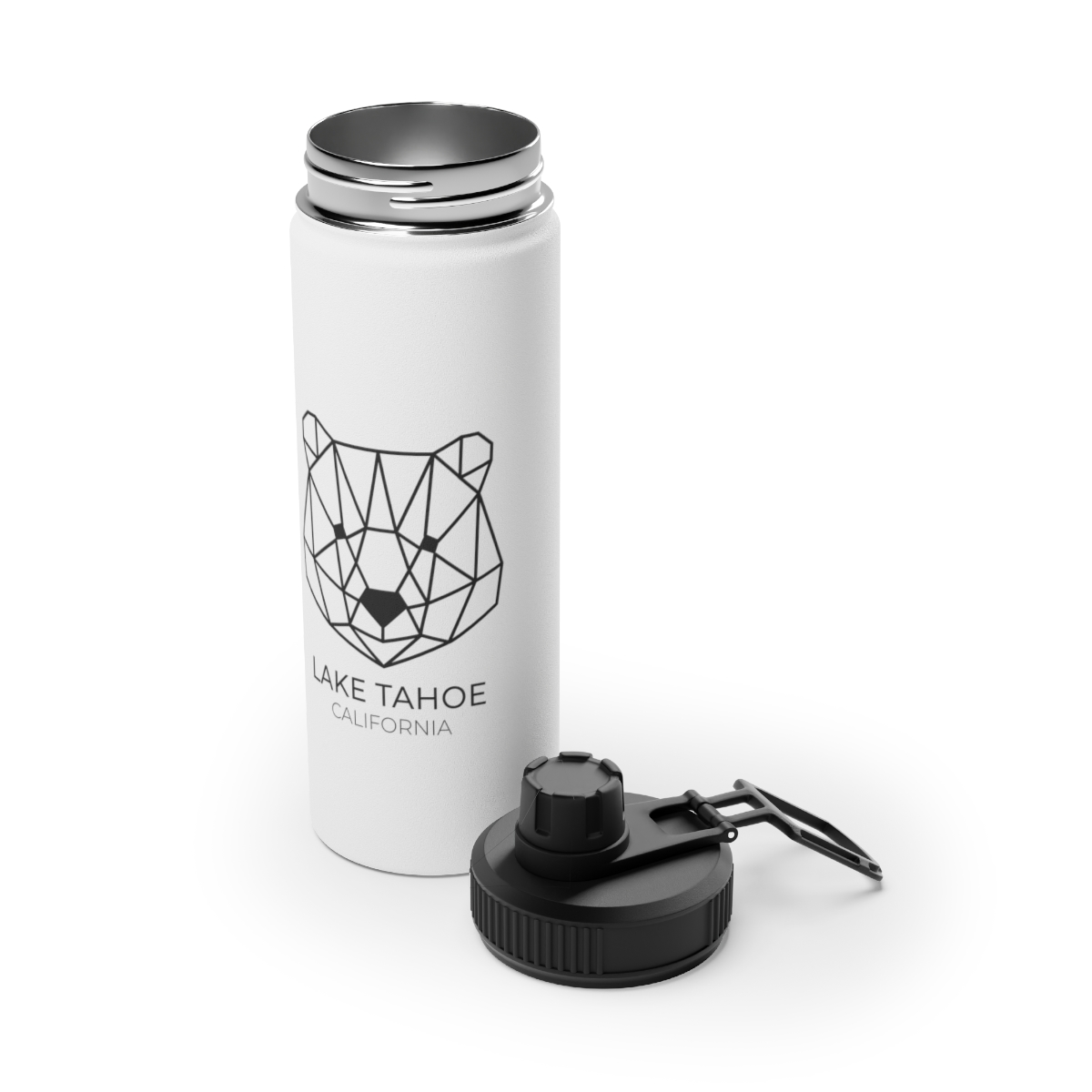 Lake Tahoe Geometric Bear Sports Water Bottle - Image 19