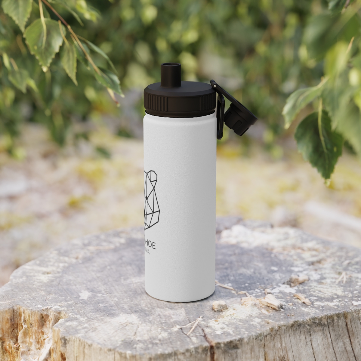 Lake Tahoe Geometric Bear Sports Water Bottle - Image 20