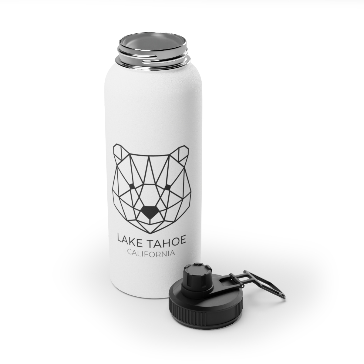 Lake Tahoe Geometric Bear Sports Water Bottle - Image 5