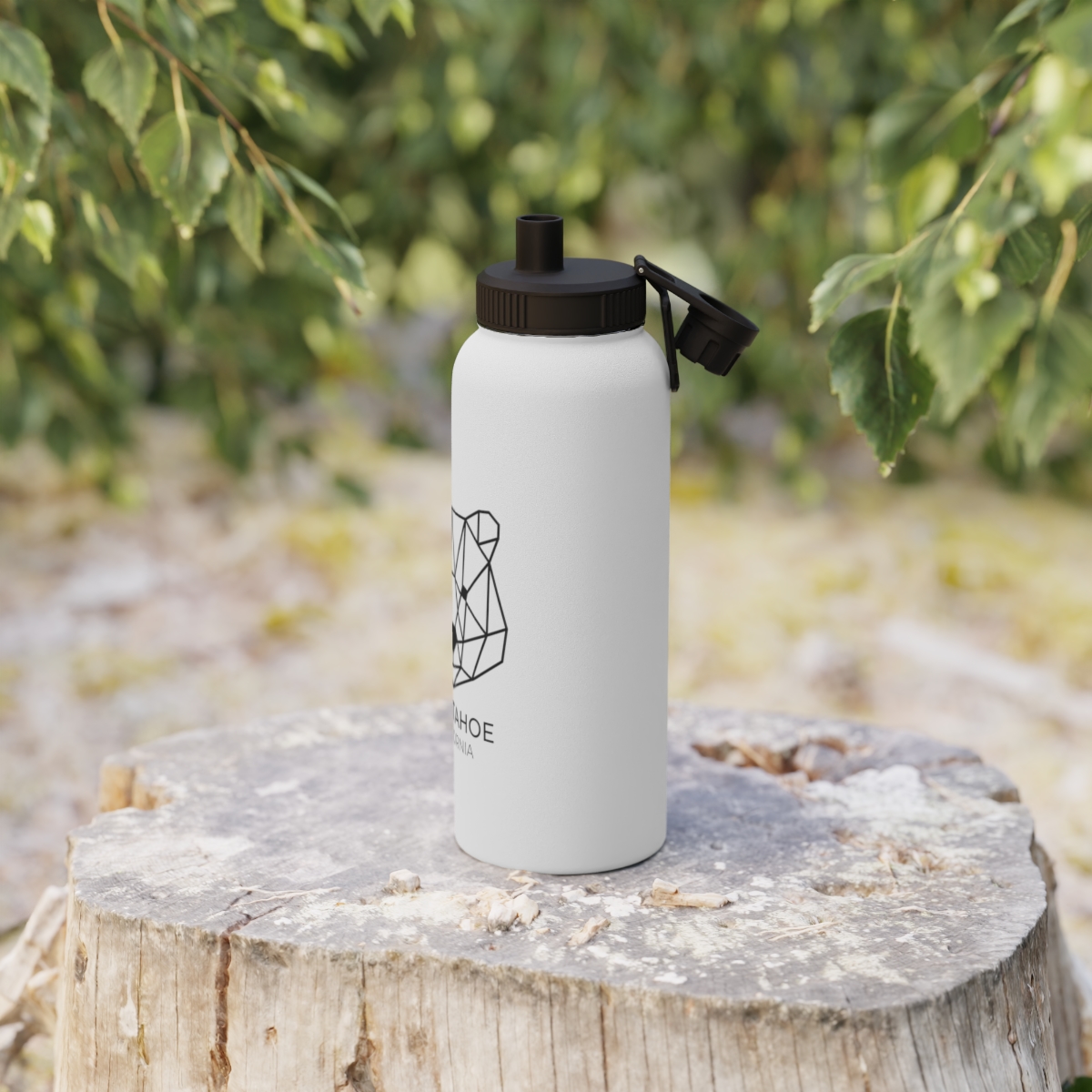 Lake Tahoe Geometric Bear Sports Water Bottle - Image 6