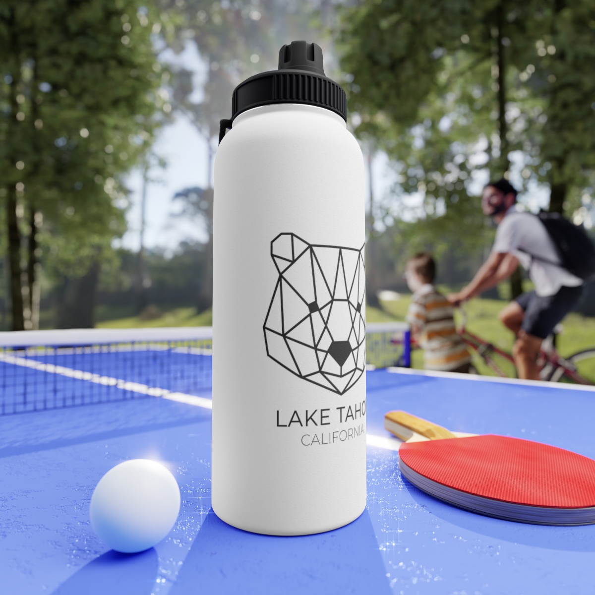 Lake Tahoe Geometric Bear Sports Water Bottle - Image 7