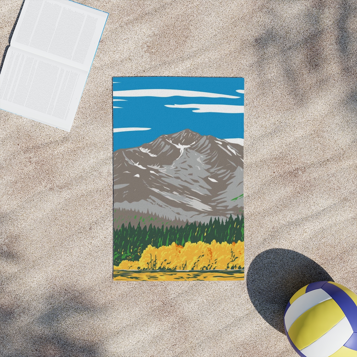 Mount Tallac Lake Tahoe Beach Towel - Image 10
