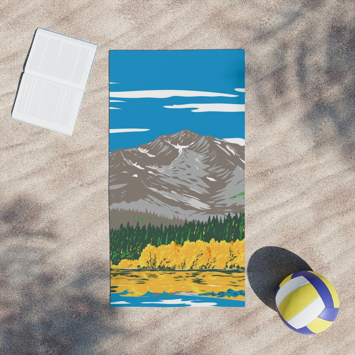 Mount Tallac Lake Tahoe Beach Towel