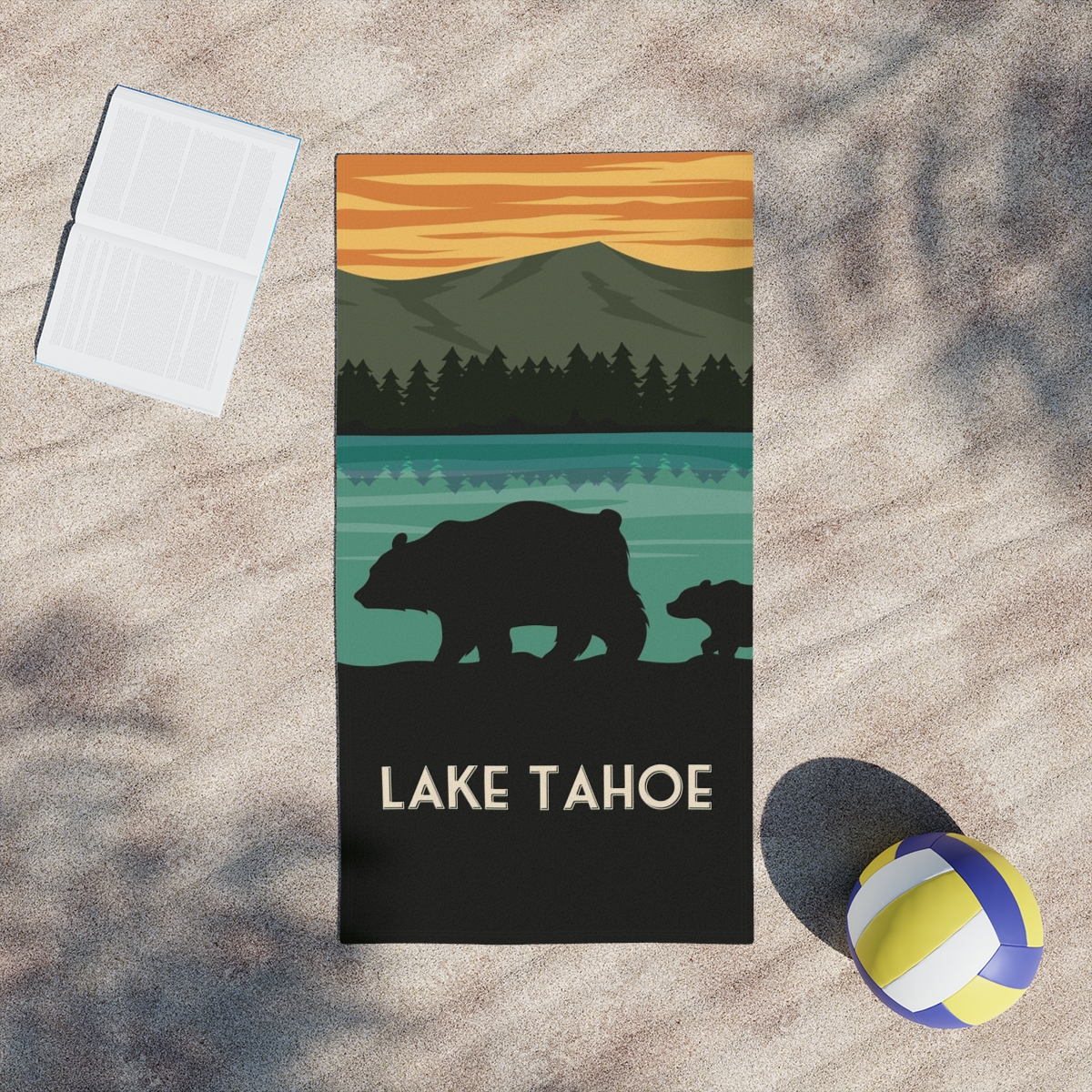 Lake Tahoe Bear Beach Towel - Image 5