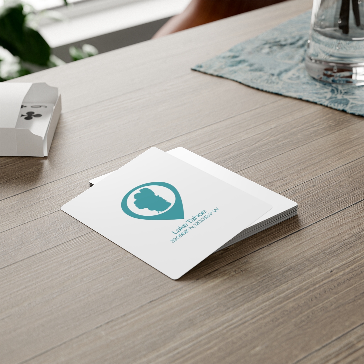 Lake Tahoe Location Pin Poker Cards